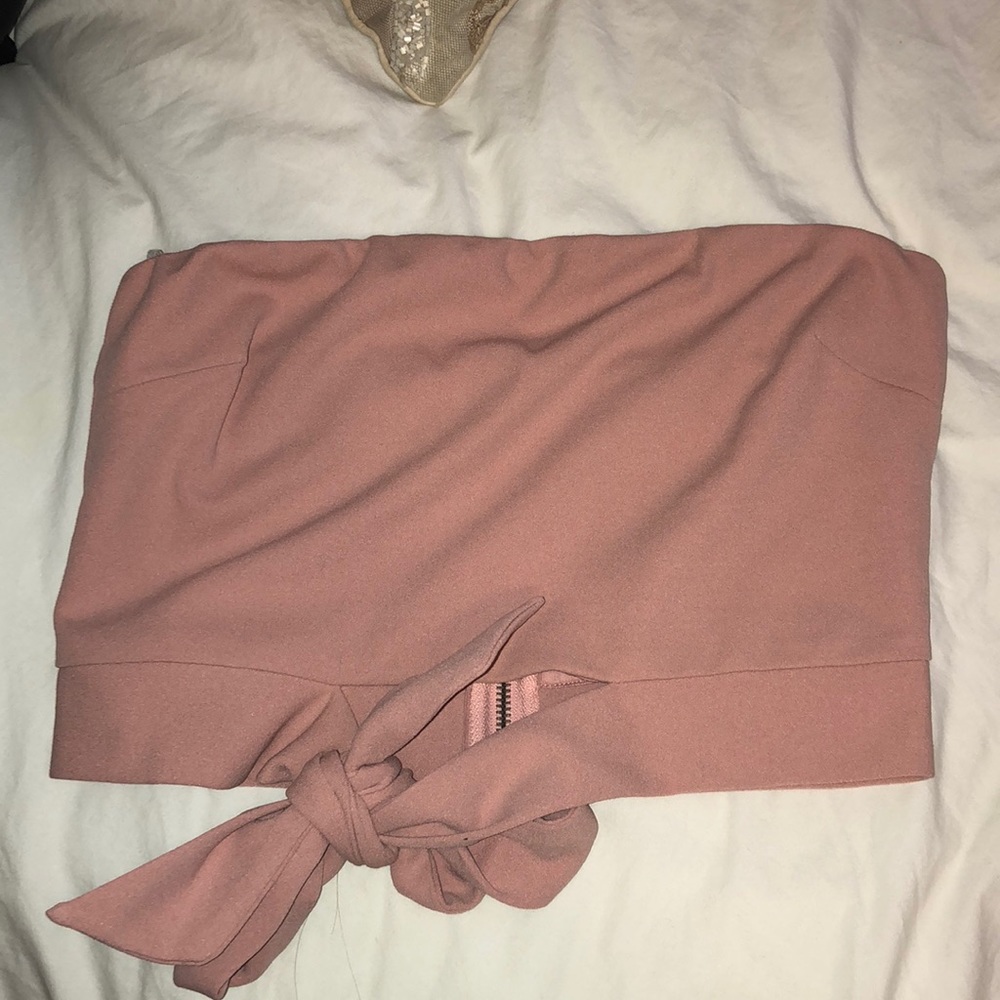 SHOWPO cropped pink tie top